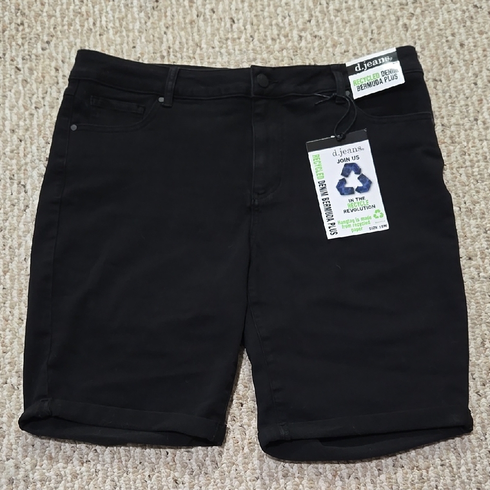 d. jeans Black Shorts NWT